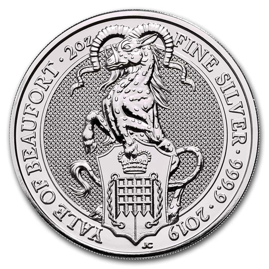 [保証書・カプセル付き] 2019年 (新品) イギリス「クィーンズ ビースト・エール」純銀 10 オンス 銀貨