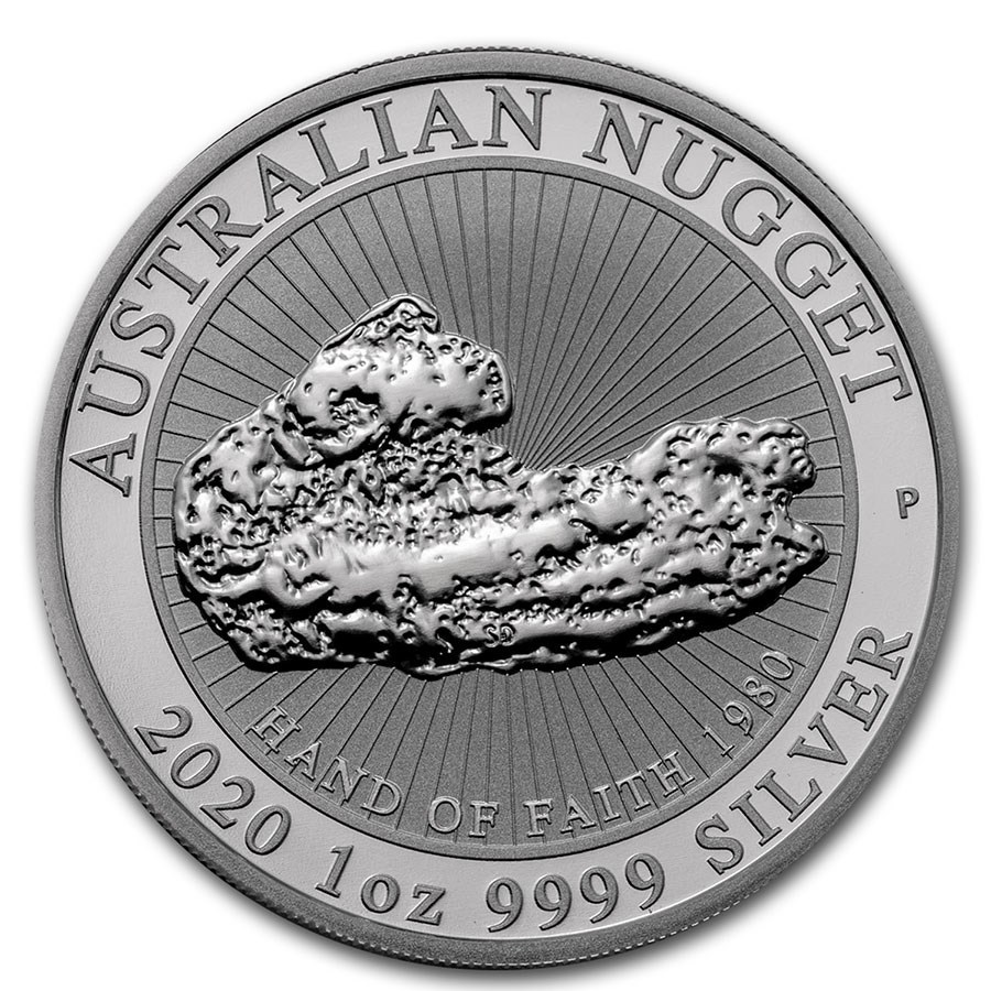 [保証書・カプセル付き] 2020年 (新品) オーストラリア「ハンド・オブ・フェイス」純銀 1オンス 銀貨_画像1