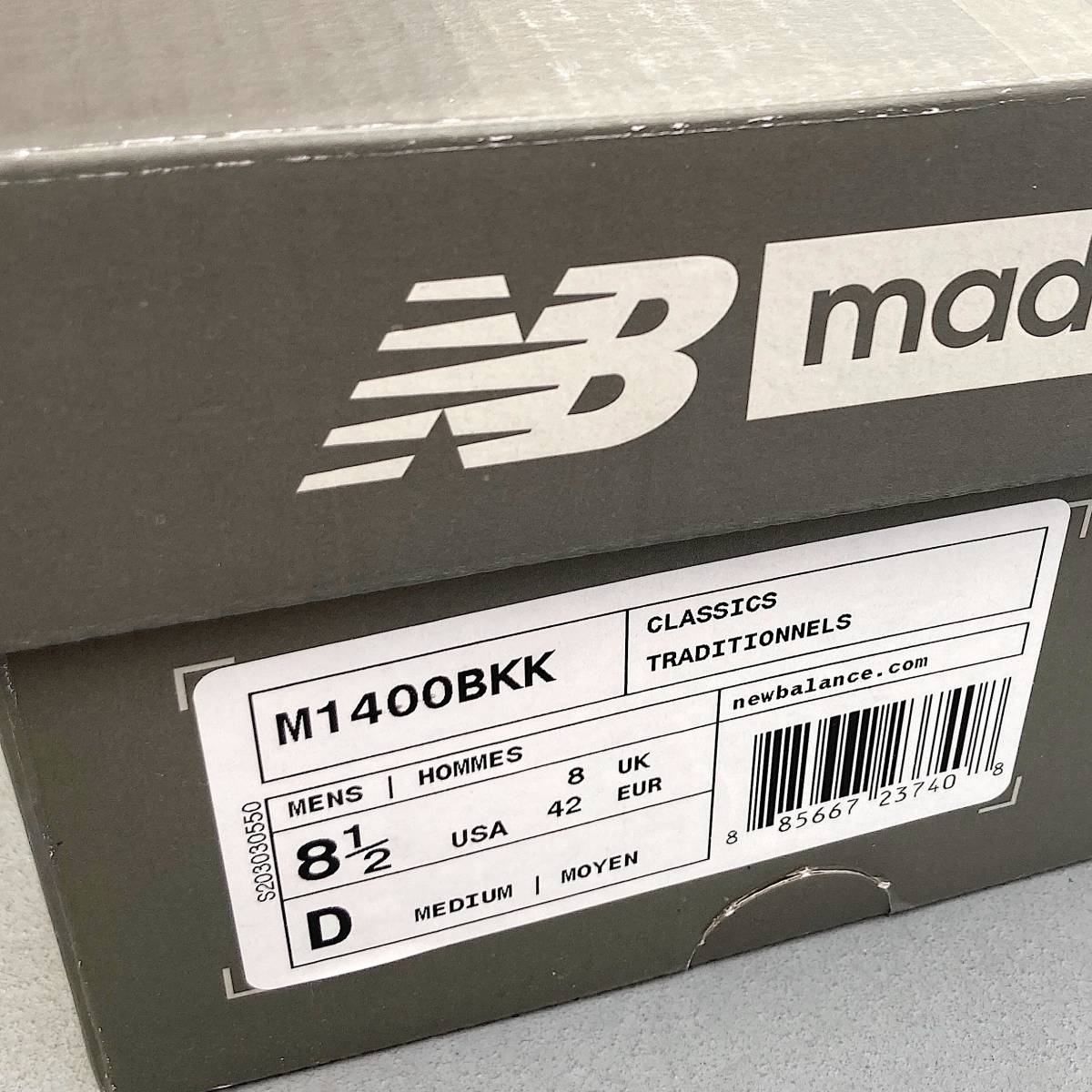 海外限定 Jcrew別注 New Balance M1400BKK USA製 US8.5 26.5cm