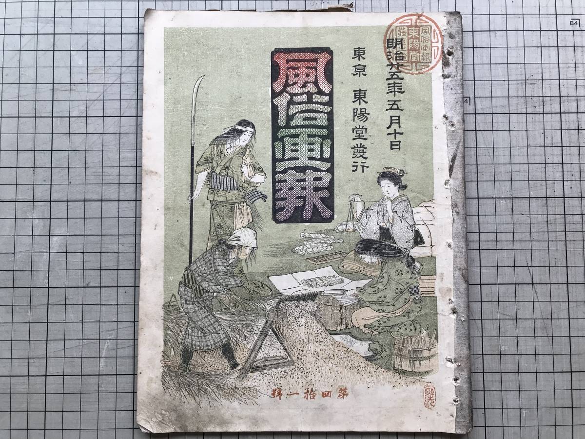 『風俗画報 第41号 明治25年5月10日』能楽鶴亀の図 寺崎廣業・見神田火災有感・武家屋敷の制度・土佐の初鰹 他 東陽堂 1892年刊 01988_画像1