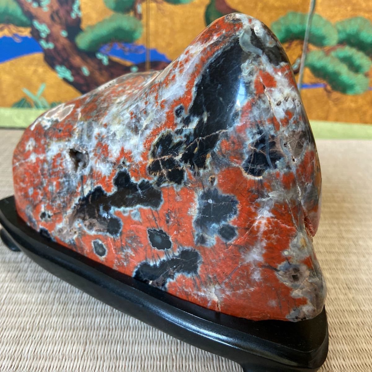 特級 桜石 1.44kg ☆ 鑑賞石 菊花石 - 科学、自然