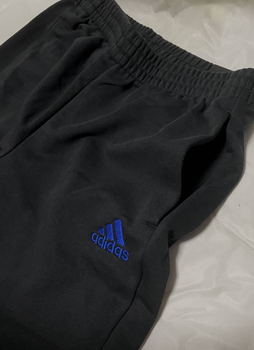 新品 2XO(3XL) アディダス ADIDAS スウェット 上下 黒 青 パーカー フード ドライ 吸湿性 快適 春夏OK ブラック ビッグサイズ 正規品 本物_画像9