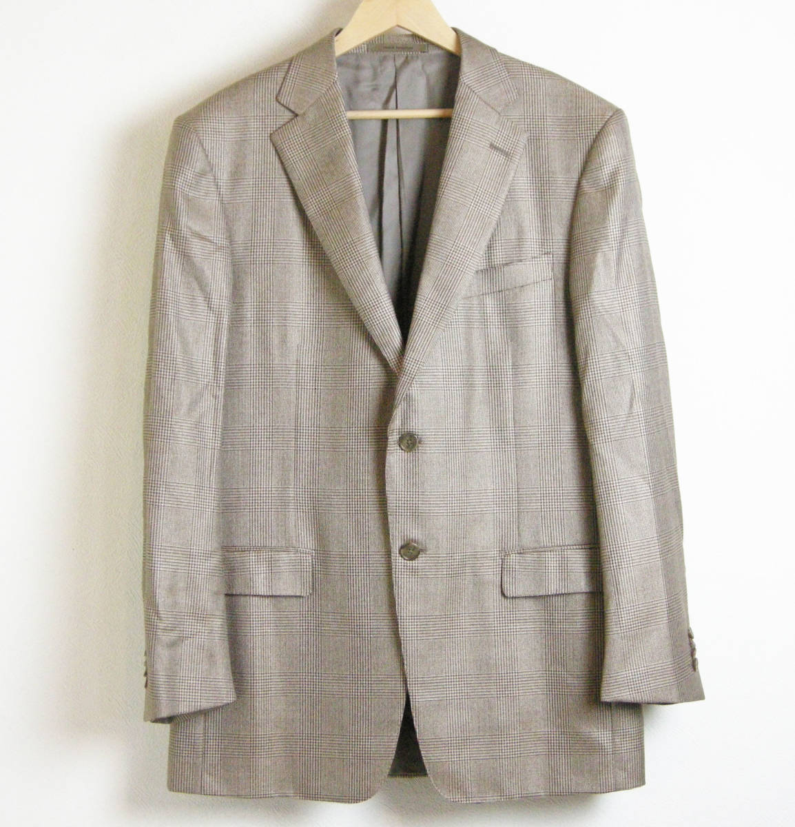 【国内正規総代理店アイテム】 ■Ermenegildo Zegna【エルメネジルド 50■ ジャケット ウール シルク混 ゼニア】茶系チェック エルメネジルド ゼニア 【国内正規総代理店アイテム】 ■Ermenegildo Zegna【エルメネジルド 50■ ジャケット ウール シルク混 ゼニア】茶系チェック エルメネジルド ゼニア