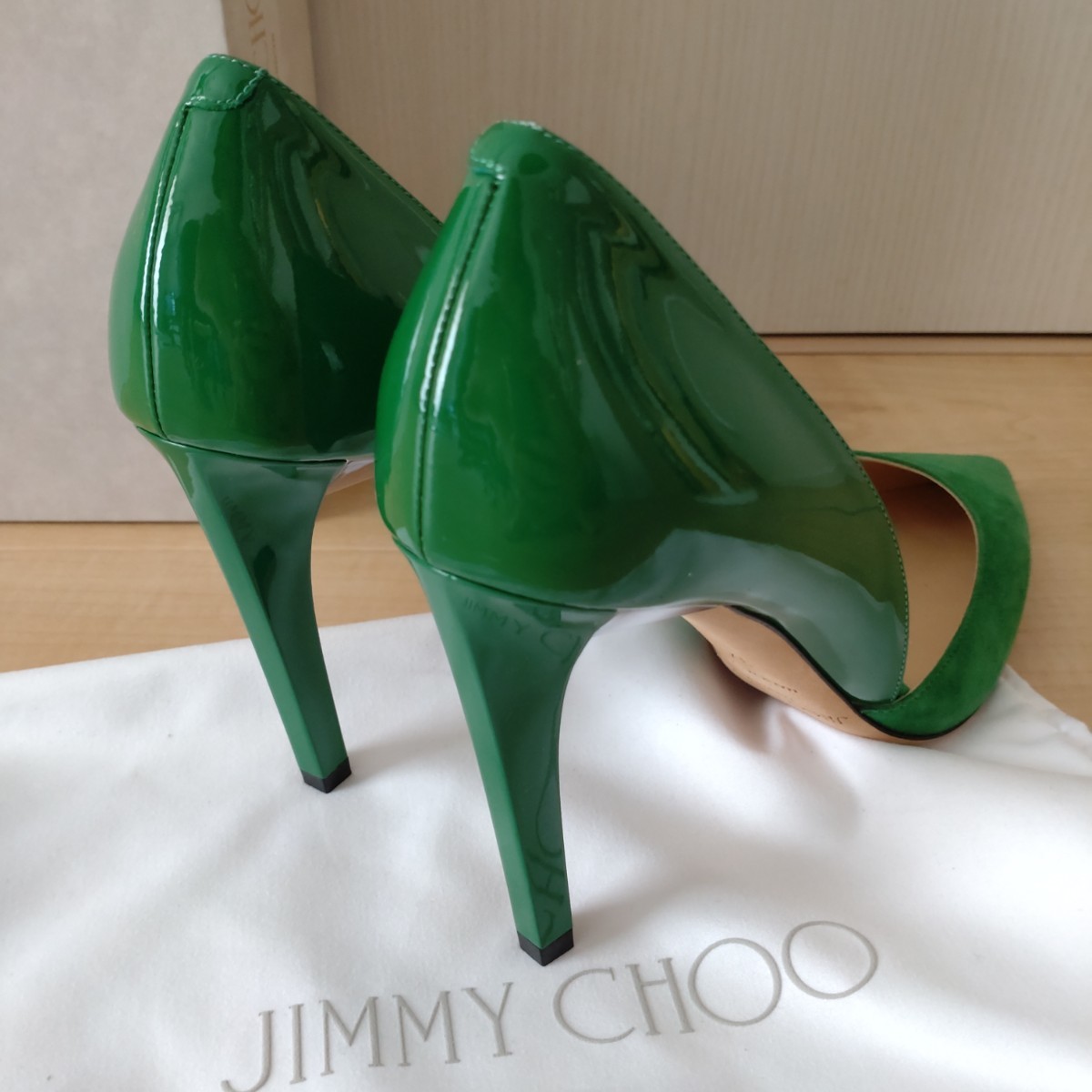 JIMMY CHOO 37 グリーンパンプス|PayPayフリマ