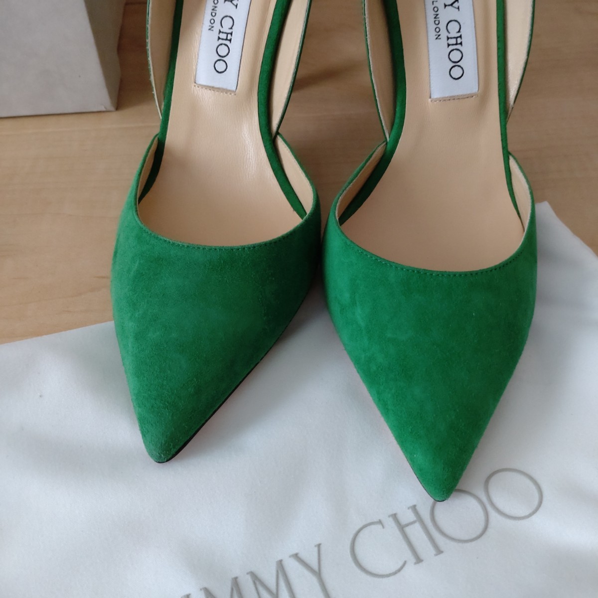 最終価格　JIMMY CHOO　37　グリーンパンプス