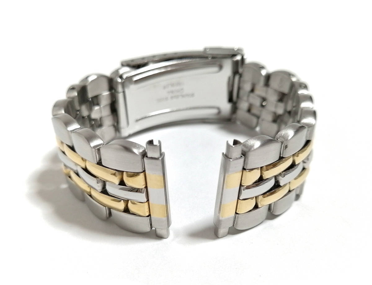 [KREISLER] 16-21. dead stock men's watch band for man wristwatch belt breath Chrysler rice beads? stainless steel MB1301