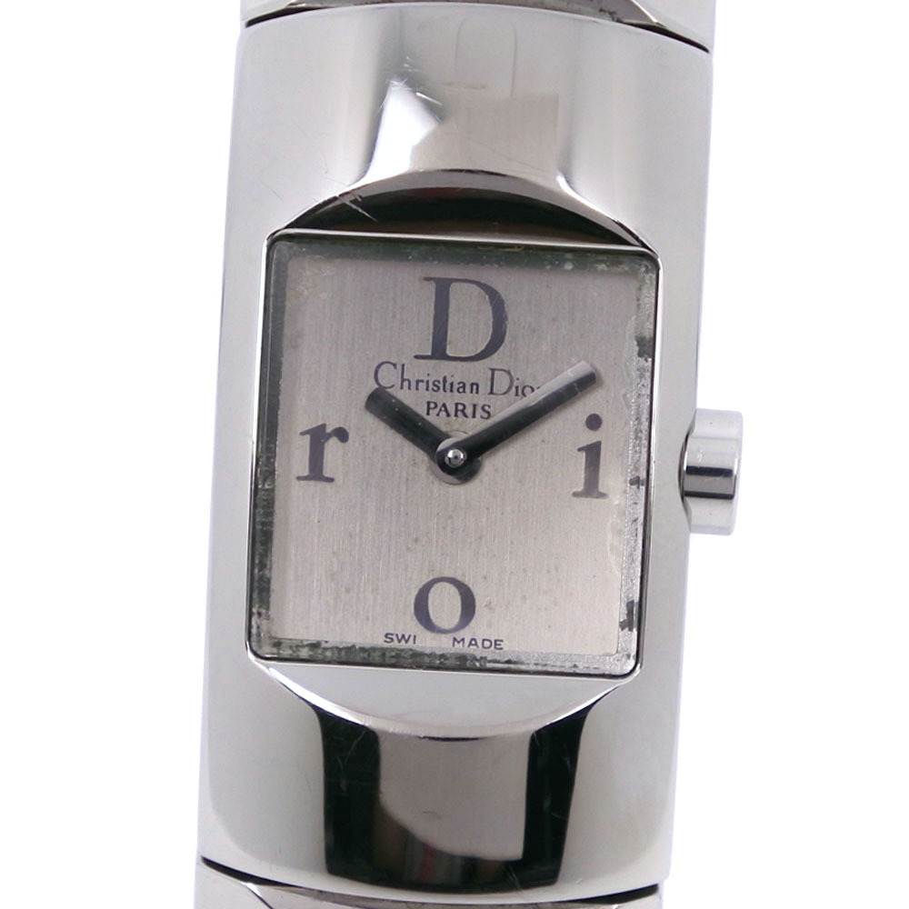 Dior クリスチャンディオール ディオリフィック D102-100 腕時計 SS クオーツ アナログ表示 レディース シルバー文字盤【52280456】中古