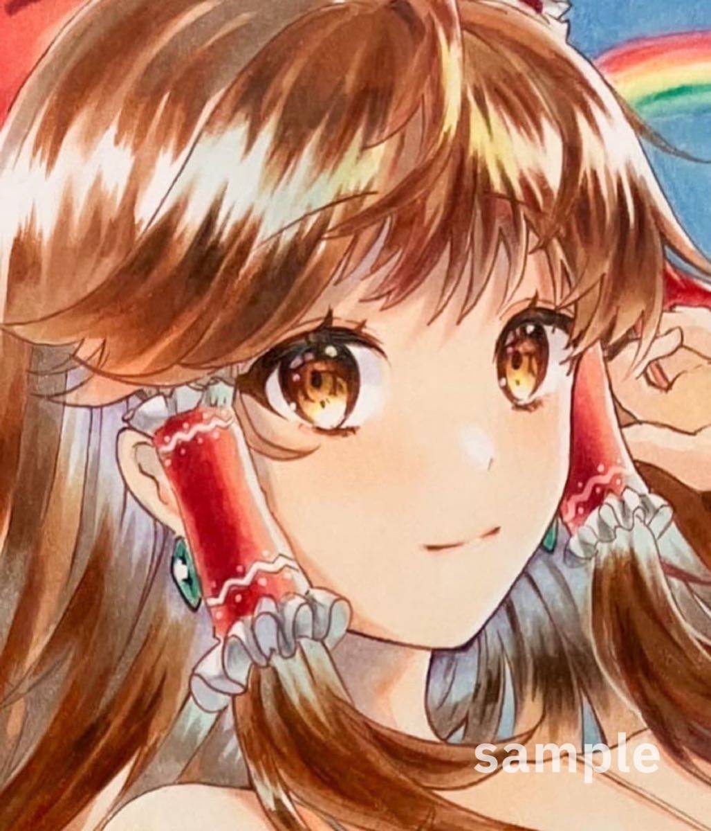 Yahoo!オークション - 手描きイラスト 東方 博麗霊夢 水着 Yahoo!オークション - 手描きイラスト 東方 博麗霊夢 水着