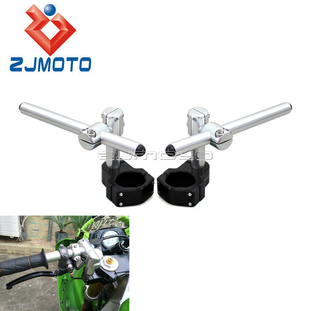  motorcycle - adjustable billet aluminium CNC clip Ad on handlebar 50 millimeter meter handlebar 