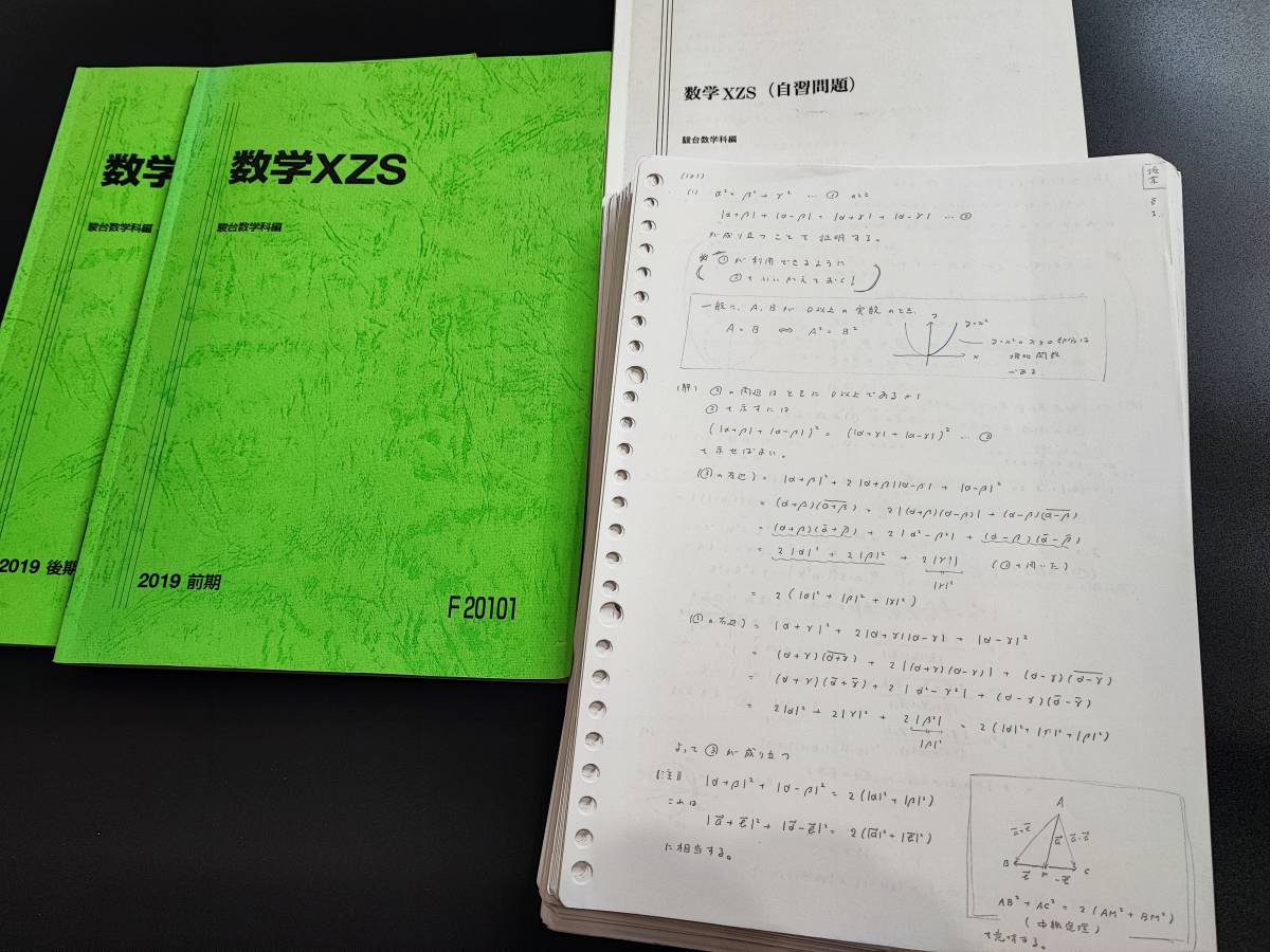 男性に人気！ 駿台 数学XZS 通年 テキスト・板書・プリント・自習問題