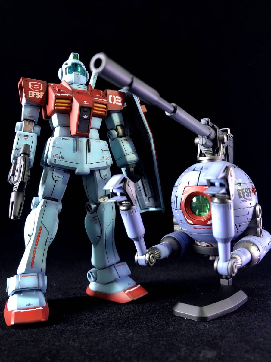 ヤフオク! - 【塗装済み/完成品】 1/144 HGUC ジム & ボール...