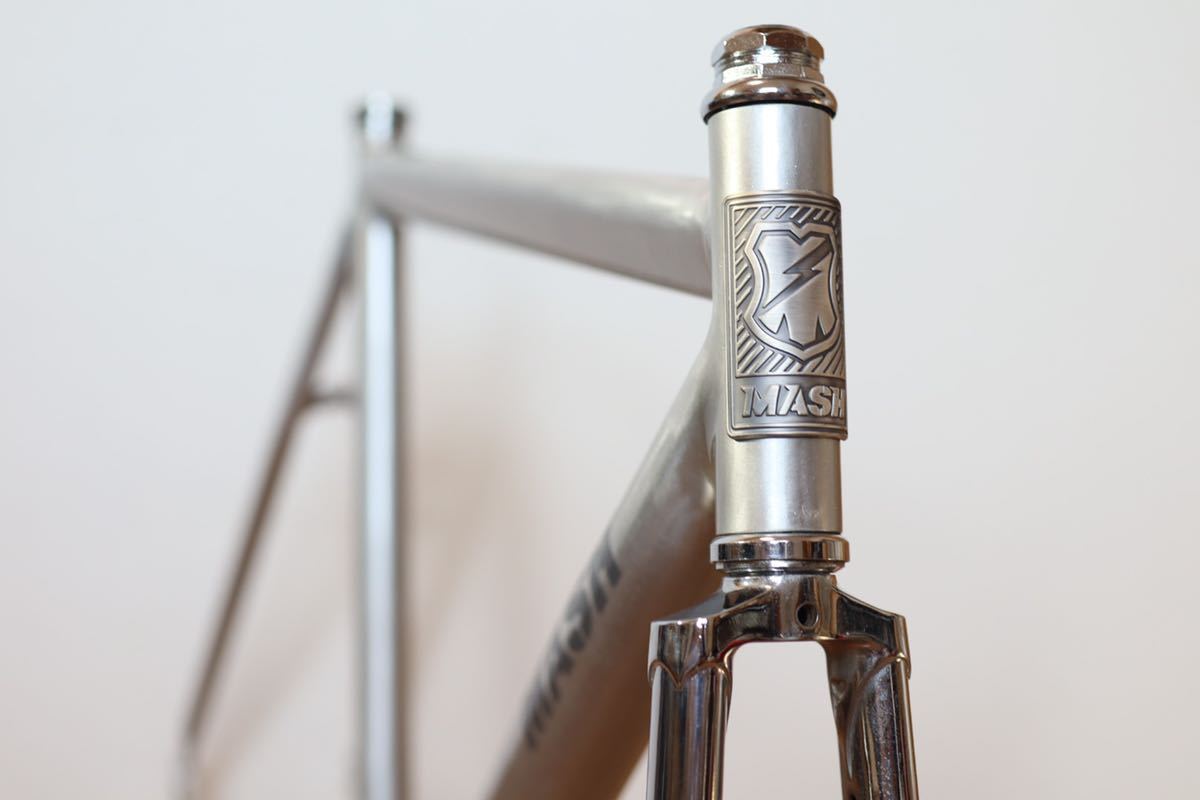 1インチ スレッド アルミ ピスト オーダー フレーム Cannondale TRACK DOSNOVENTA KENDO LEADER BIKE Cinelli MASH brotures blue lug_画像9