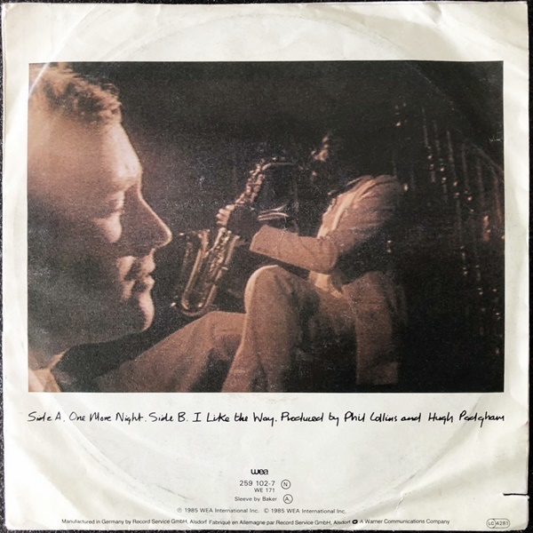 【Disco & Soul 7inch】Phil Collins / One More Night_画像2