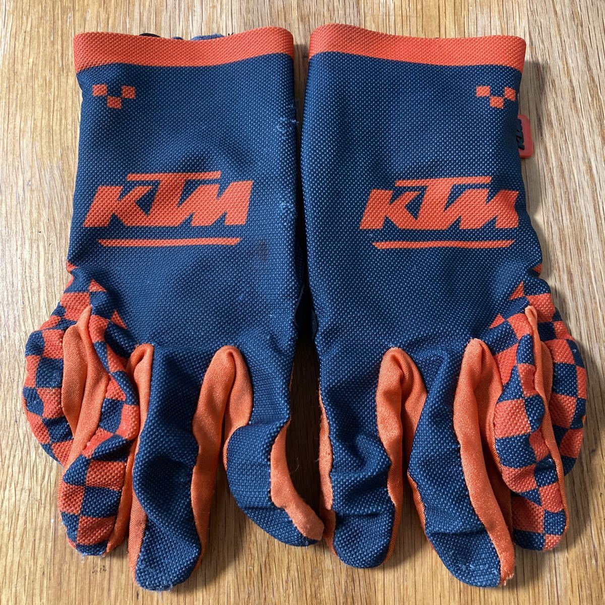 KTM POWER WEAR Gloves オフロード モトクロス バイク MXグローブ Mサイズ 薄手 ユーズド
