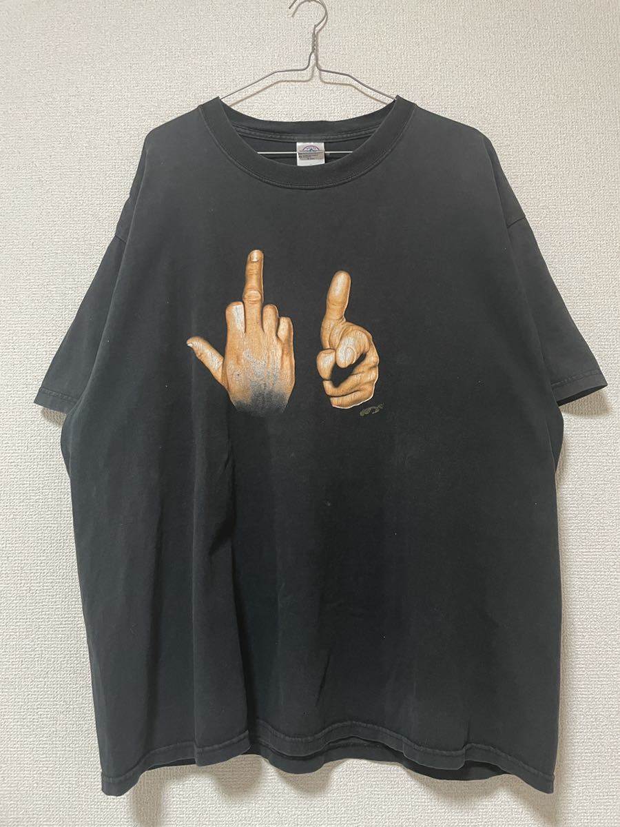 新品 オードリーヘプバーン ローマの休日 FUCK YOU 中指 挑発 ロンT