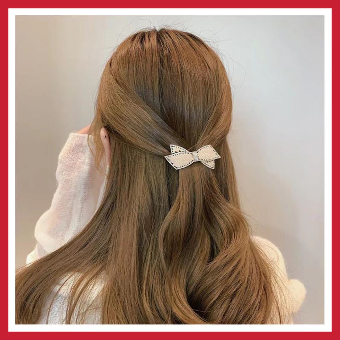 激安 パール ラインストーン バレッタ ヘアクリップ 髪留め 髪飾り ヘアアクセサリー ヘアピン かわいいの画像3