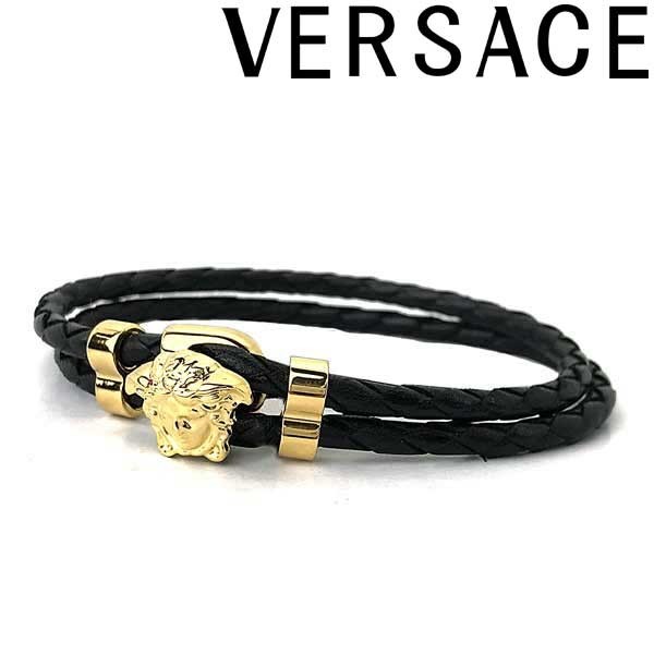 VERSACE Versace . bell search black × Gold medu-sa Logo bracele DG05579-DMTN-D41O