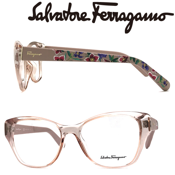 Salvatore Ferragamo メガネフレーム フェラガモ クリアーピンク 0FE