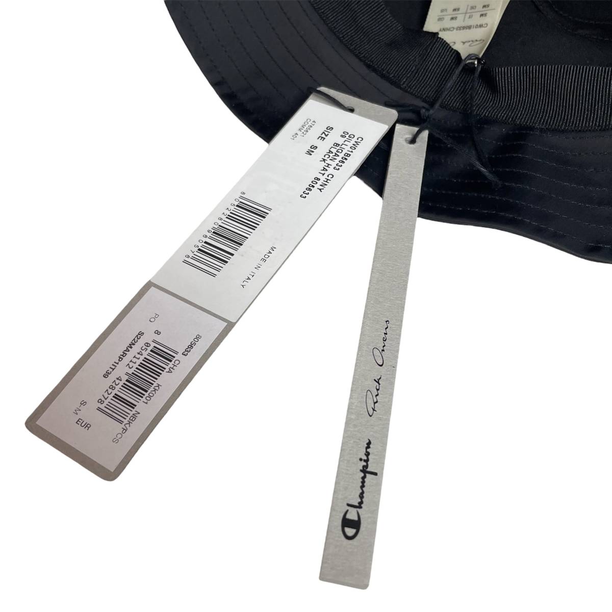 新品 RICK OWENS × 22SS CHAMPION BUCKET HAT リックオウエンス チャンピオン コラボ バケット ハット SM 6