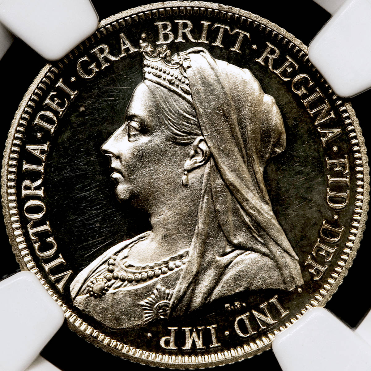 送料0円 PF65 1893年 イギリス シリング プルーフ銀貨 イギリス 1シリング銀貨 ③(1893年)