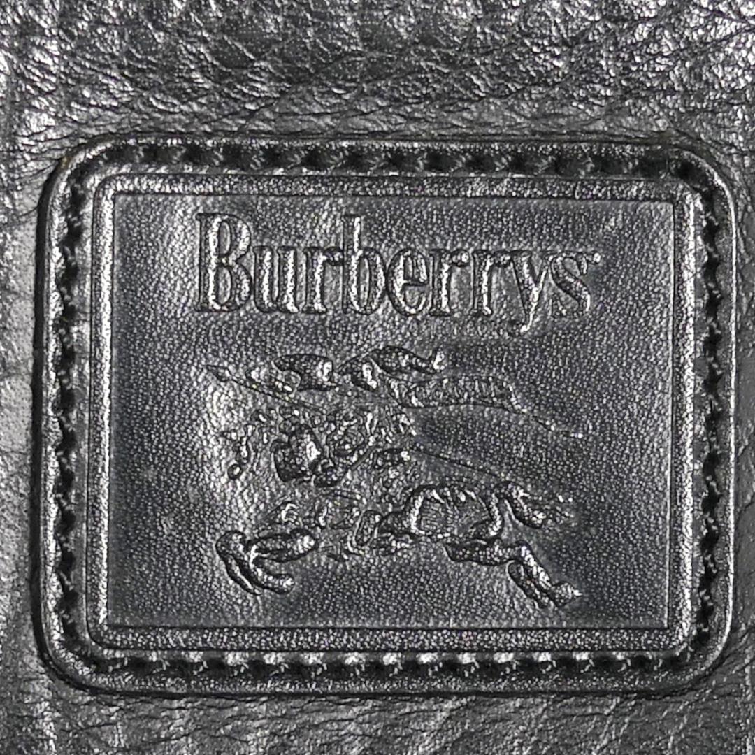 即決 Burberrys オールレザービジネスバッグ バーバリーズ メンズ 黒