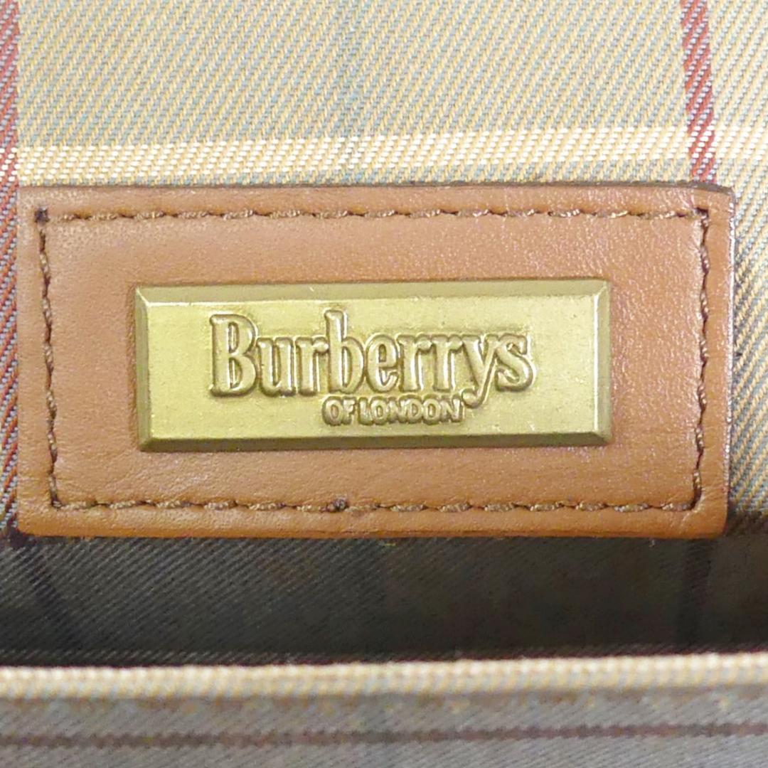 即決 Burberrys オールレザービジネスバッグ バーバリー メンズ 茶