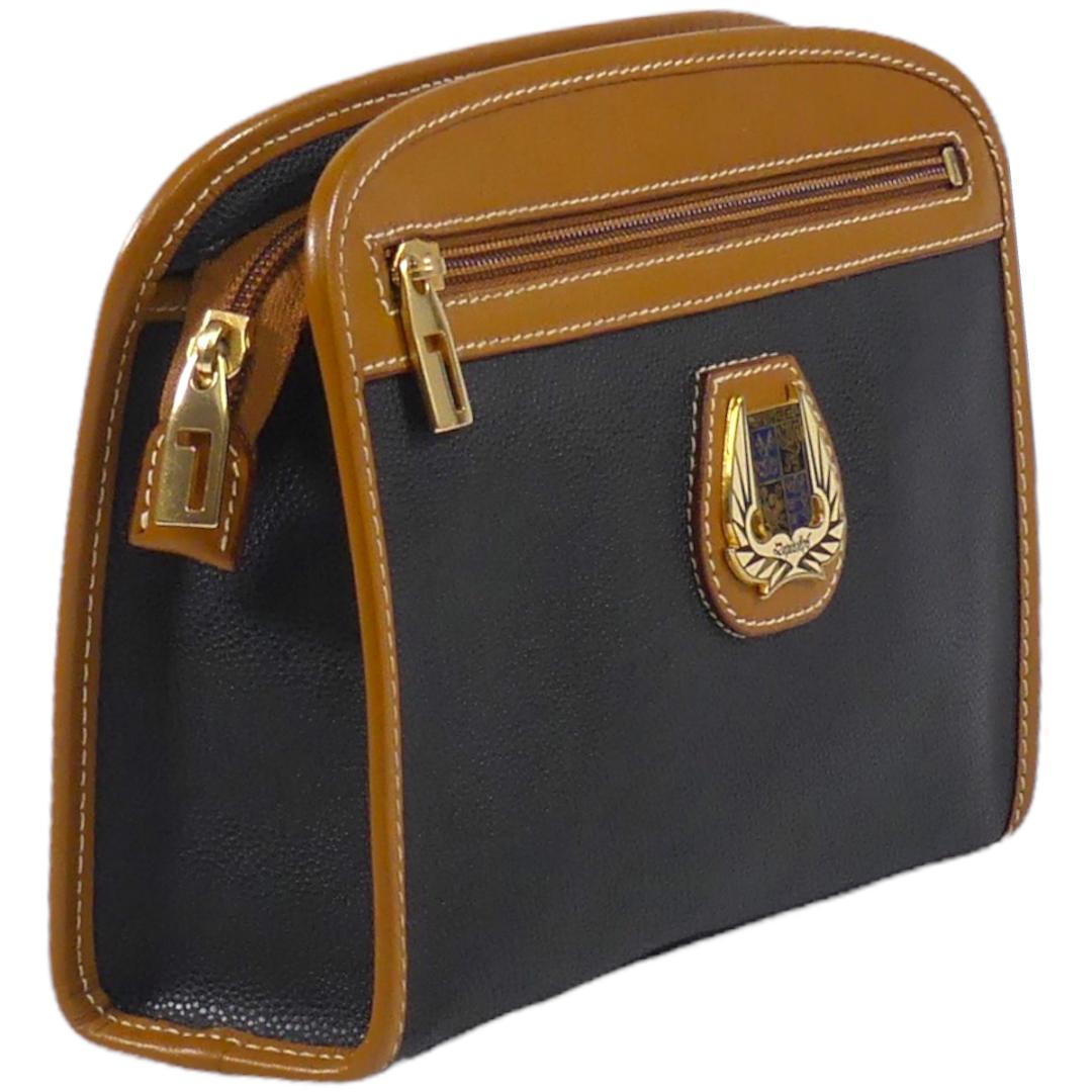 即決★イタリア製 LANCEL★オールレザーセカンドバッグ ランセル メンズ 黒 茶 本革 ビジネスバッグ 本皮 クラッチバッグ 通勤 出張 かばん