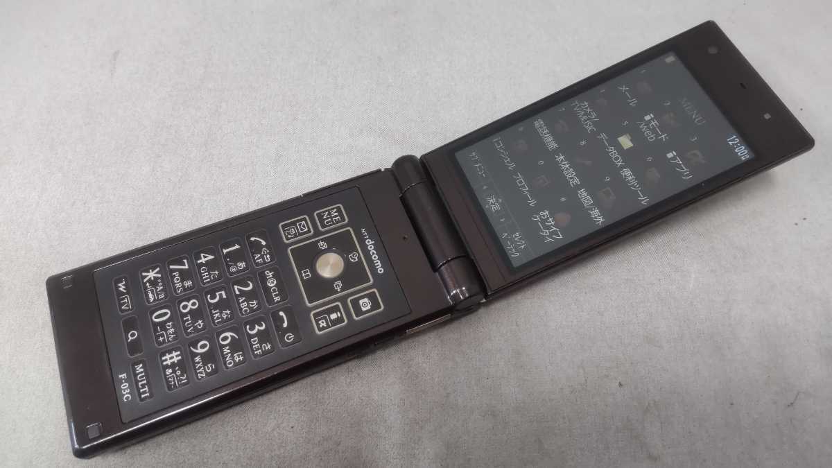 docomo FOMA F-03C #DG3881 FUJITSU Fujitsu galake- мобильный телефон простой подтверждение рабочего состояния & простой чистка & первый период .OK суждение 0 бесплатная доставка 