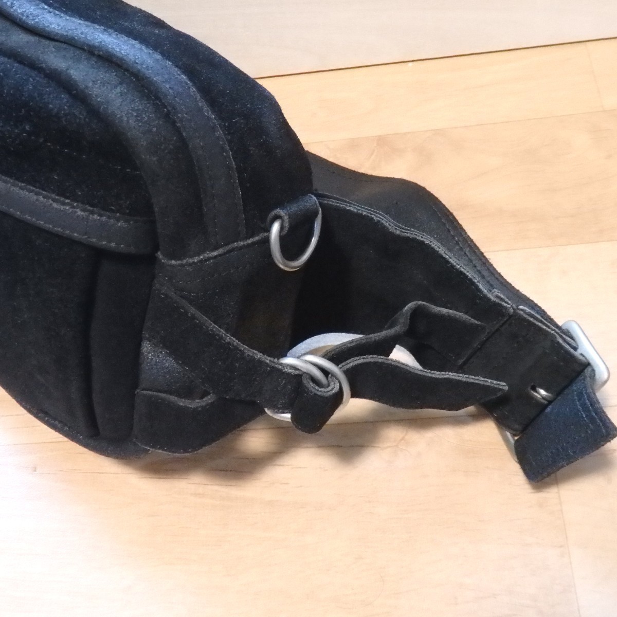 【廃盤レア】PORTER WAXシリーズ スエード ボディバッグ ウエストバッグ ブラック