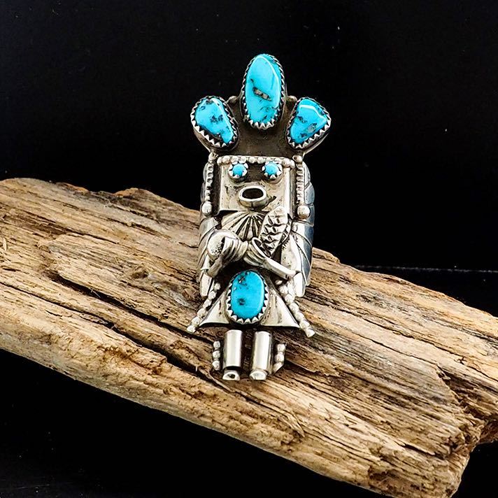 NAVAJO Doris smallcanyon Silver925 #12.5 ☆ インディアン ジュエリー アクセサリー ネイティブ アメリカン ナバホ カチナ ターコイズ_画像2