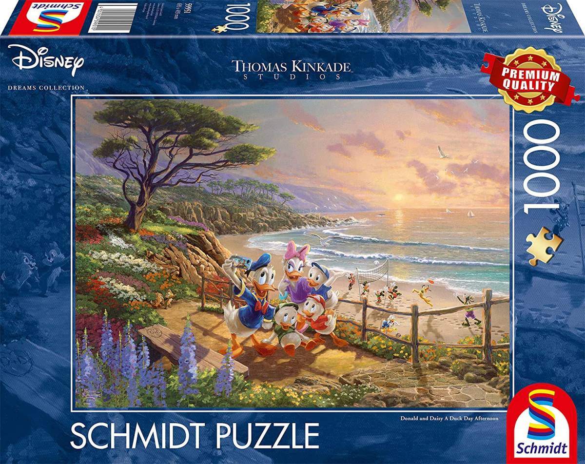 SD 59951 1000ピース ジグソーパズル ドイツ発売 Thomas Kinkade, Disney, Donald and Daisy on the Beach ディズニー ドナルドダック_画像2