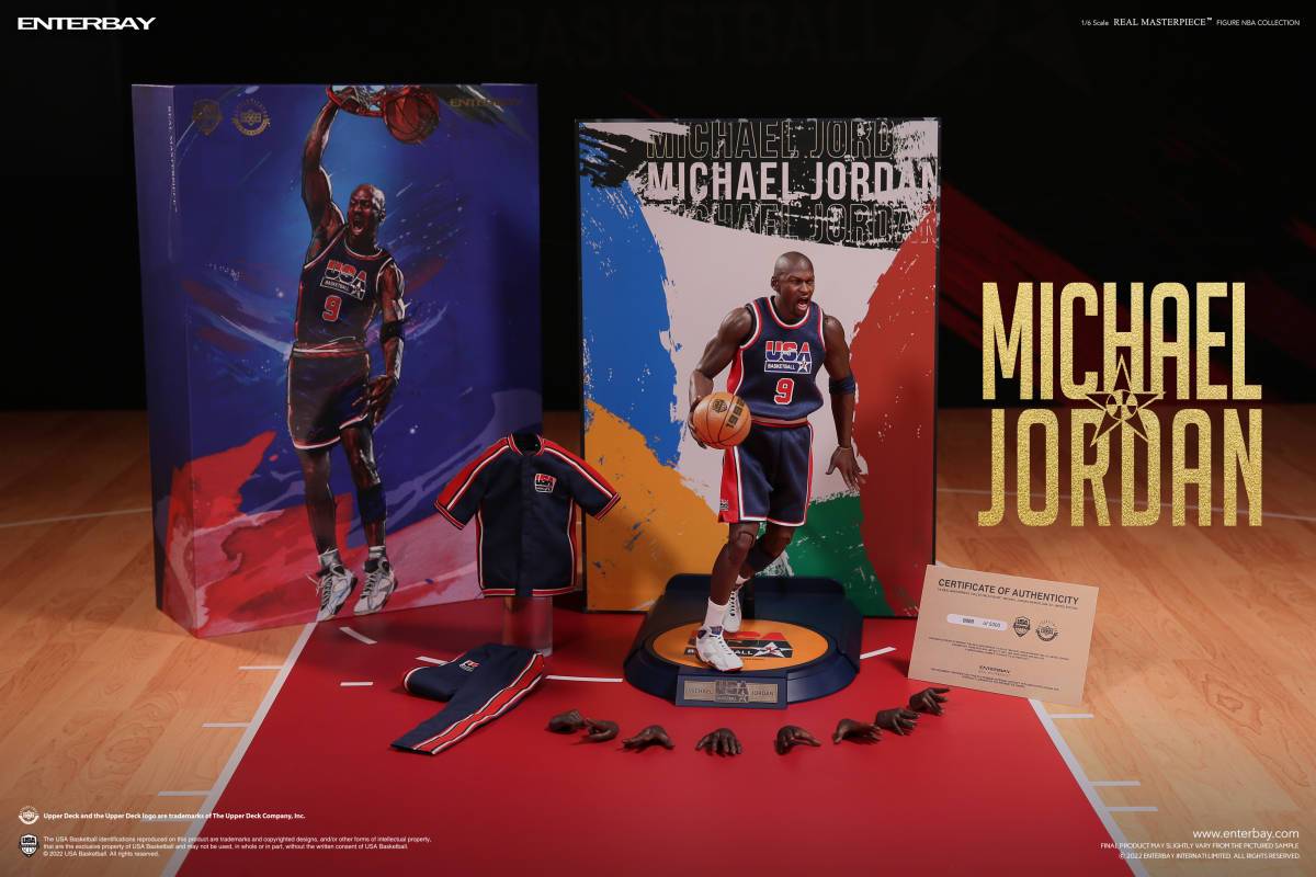 *ENTERBAY* настоящий master-piece NBA коллекция / Michael * Jordan 1/6korektibru фигурка Barcelona 1992 ограничение Ver. 6751