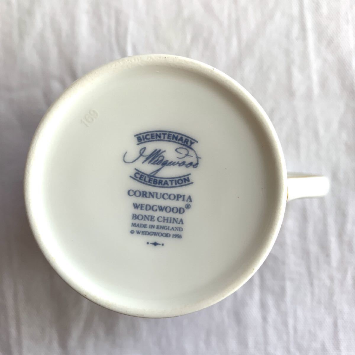 ウェッジウッドコーヌコピア CORNUCOPIA デミタス カップ&ソーサー WEDGWOOD 金盛