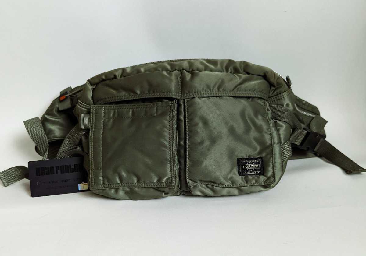 * rare * Headporter waist bag tongue car TANKER bag olive gong bHEAD PORTER Olive Drab