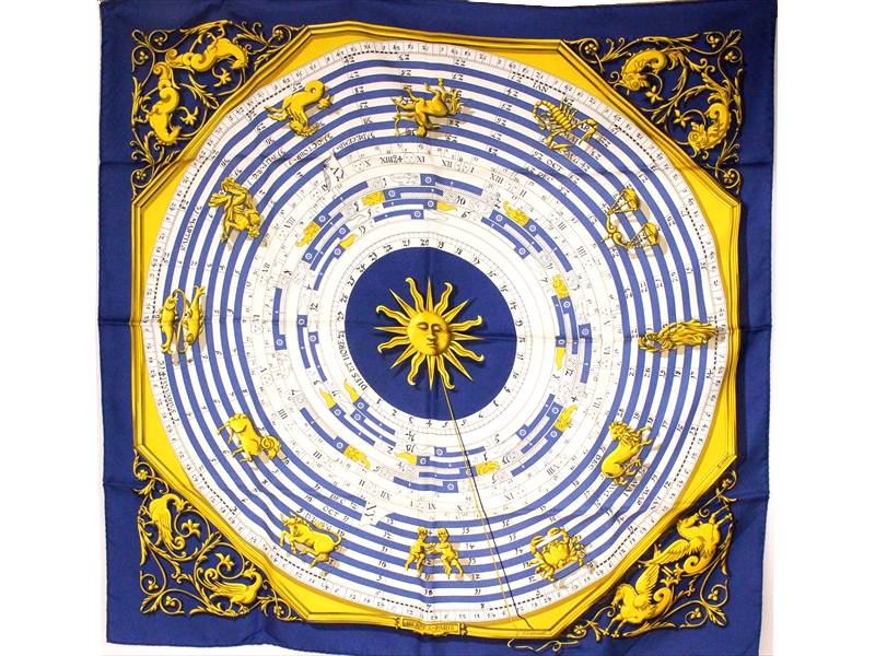 美品☆HERMES【エルメス】シルク100%大判スカーフ☆カレ90