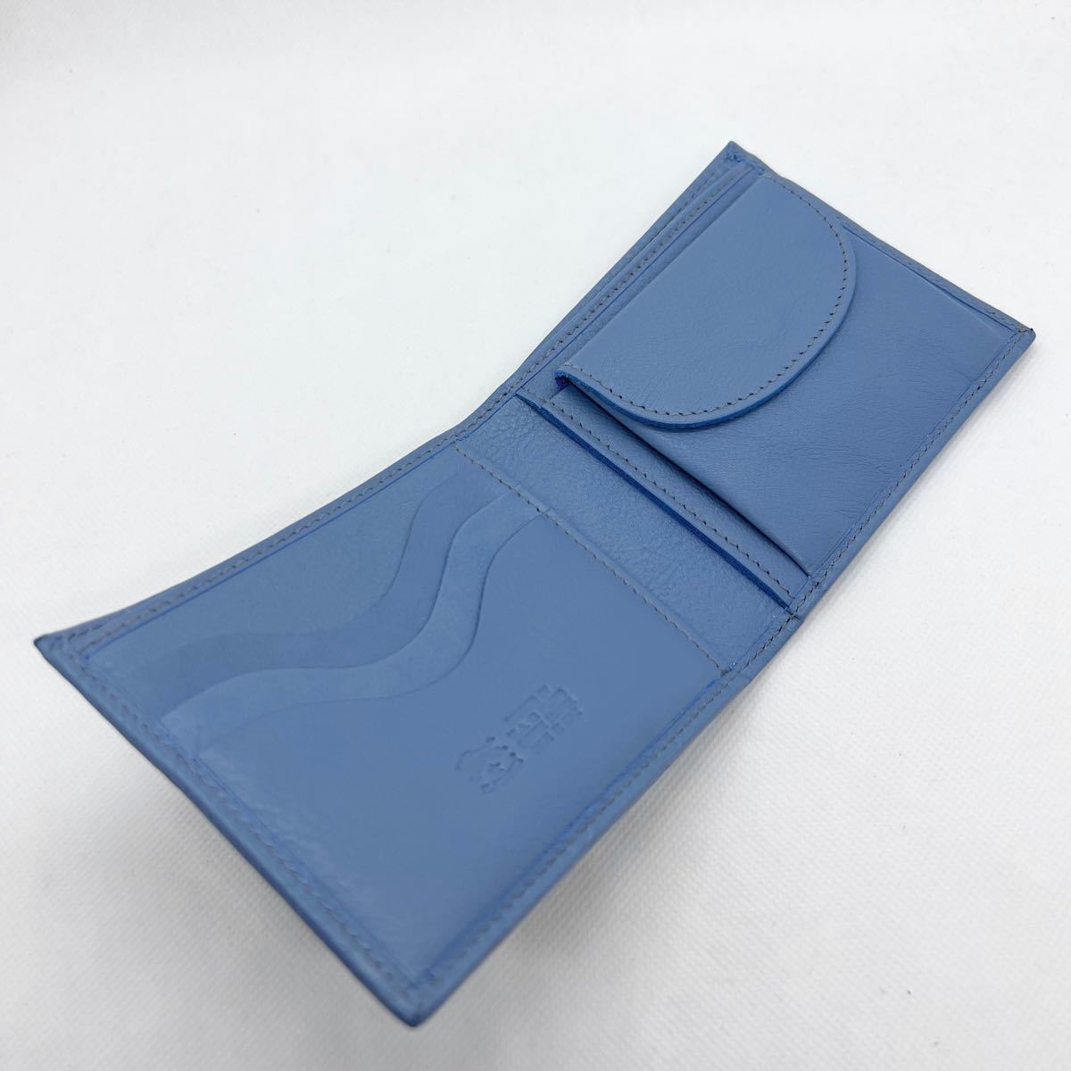 新品未使用】 イルビゾンテ ニつ折財布 ☆アヴィオ(ブルー