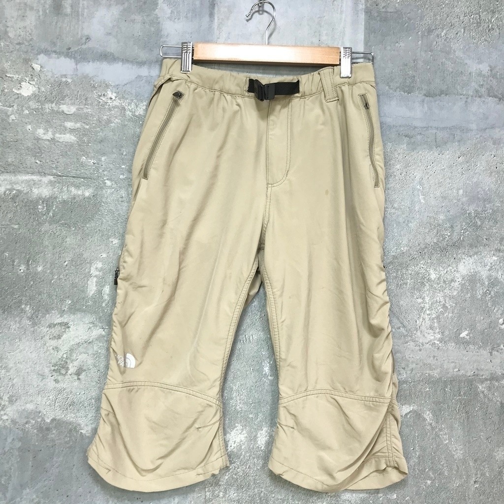 THE NORTH FACE/ノースフェイス クライミングパンツ クロップドパンツ ハーフパンツ アウトドア ベージュ L メンズ K98 ｃ3080_画像1