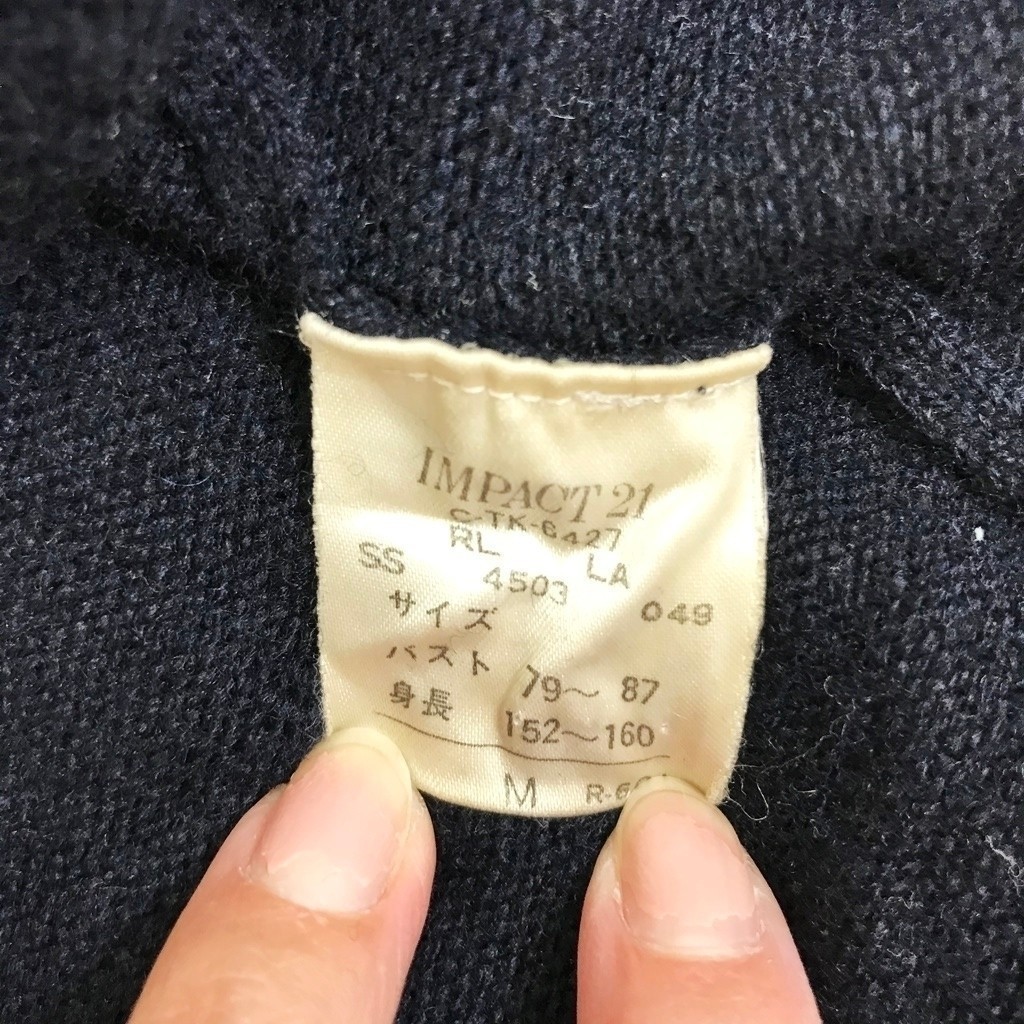 ◆お洒落な逸品◆RALPH LAUREN/ラルフローレン セーター 長袖 ニット Vネック ウール100％ ブラック M K78 ｃ2677_画像8