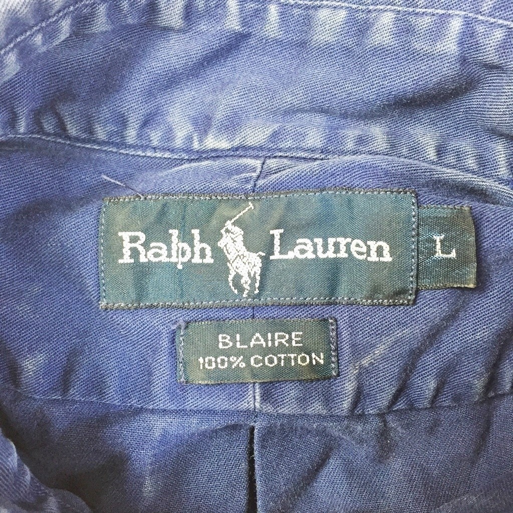 ◆大きいサイズ◆L◆お洒落な逸品◆RALPH LAUREN/ラルフローレン 長袖シャツ ボタンダウン シャツ ネイビー L K83 ｃ2893 メンズ_画像3