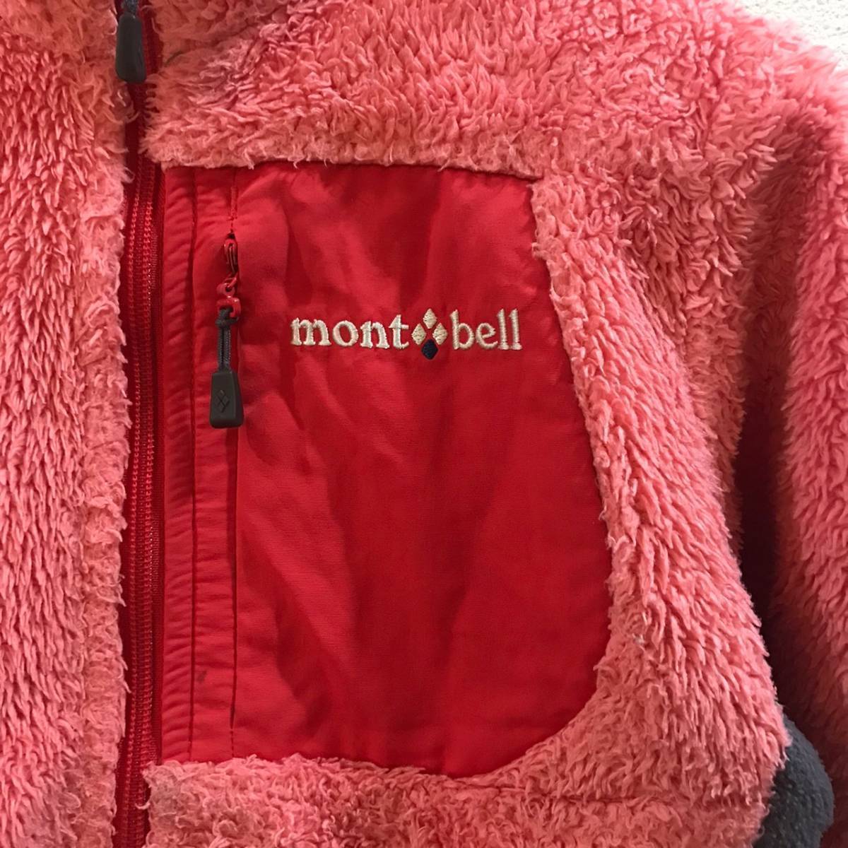 ◆お洒落な逸品◆mont-bell/モンベル ボアジャケット アウトドア フリース ピンク キッズ 100 ON3047_画像3