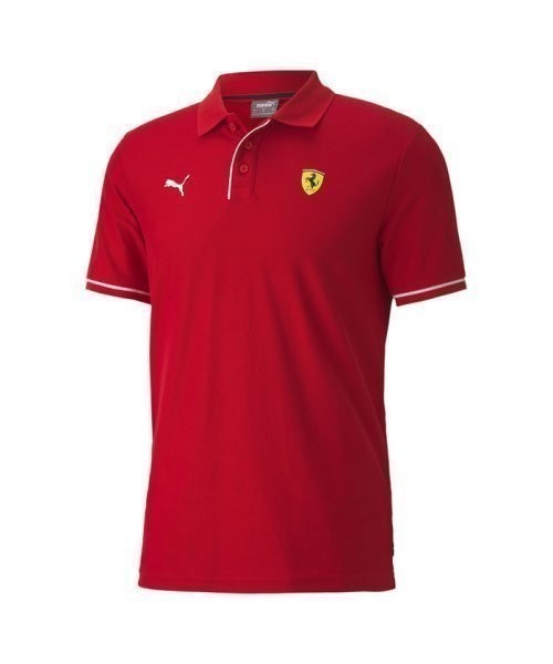 新品 S プーマ フェラーリ F1 レース 半袖 ポロシャツ C.ルクレール 赤 レッド 597953 メンズ シャツ Tシャツ ゴルフ ゴルフシャツ 145 p12_画像1