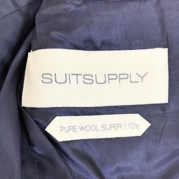 美品◆CANONICO◆SUITSUPPLY スーツ シングル2B テーラードジャケット シャドーストライプ ジャケット ネイビー 総裏 42 メンズ　ｃ1933K69_画像4