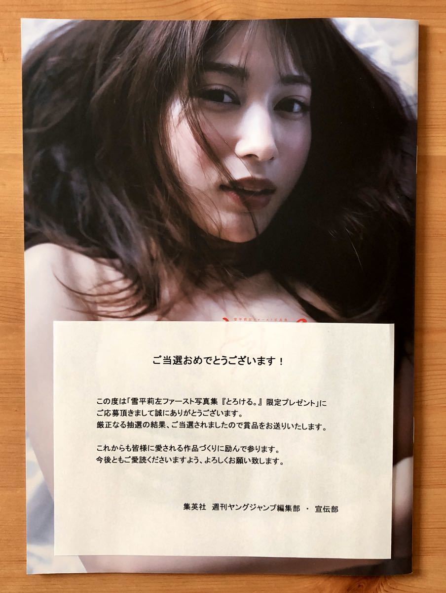 雪平莉左 とろける。 アザーカット写真集 当選書付き 【200部限定】