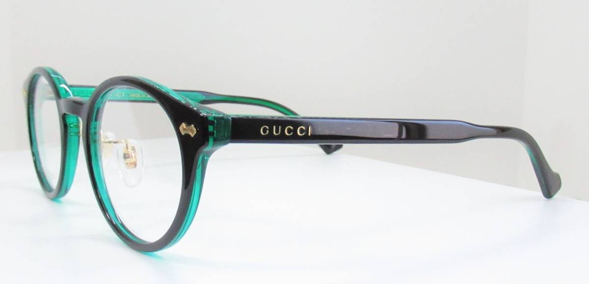 ◆GUCCI グッチ ◆メガネフレーム GG-1127-OJ ◆カラー003 (ブラック/グリーン)◆日本製