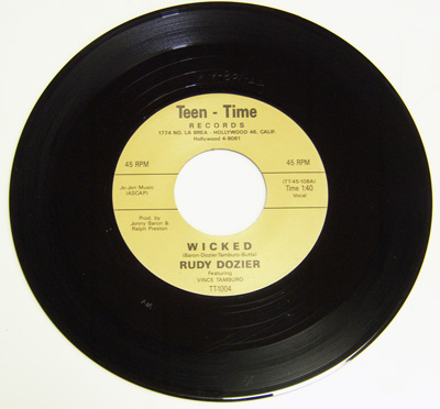 45rpm/ WICKED - RUDY DOZIER - LET'S CARVE OUR INITIALS / 50s,ロカビリー,FIFTIES,60s,WILD,Teen-Time Records,TT-108-A, ＊ MA REPRO_画像1