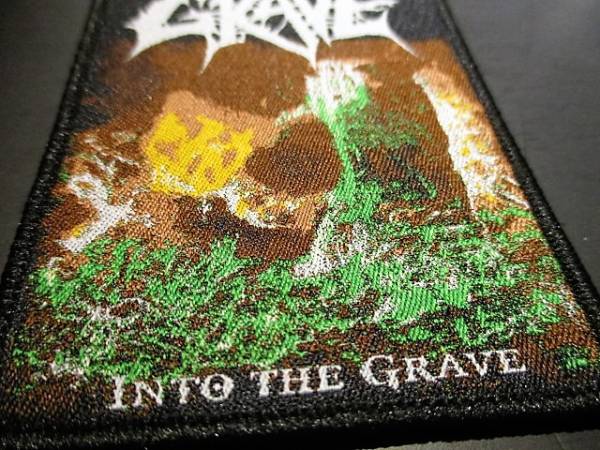 GRAVE 刺繍パッチ ワッペン into the grave / slayer sodom possessed asphyx autopsy exhumed nihilist entombed dismember_画像3