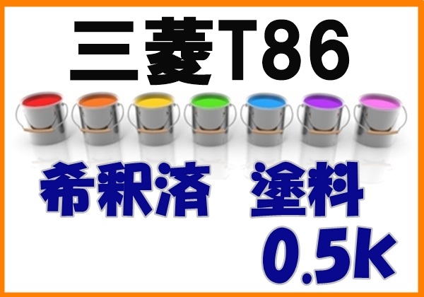 ◇ 三菱T86　塗料　希釈済　マラッカブルー 　カラーナンバー　カラーコード　T86_画像1