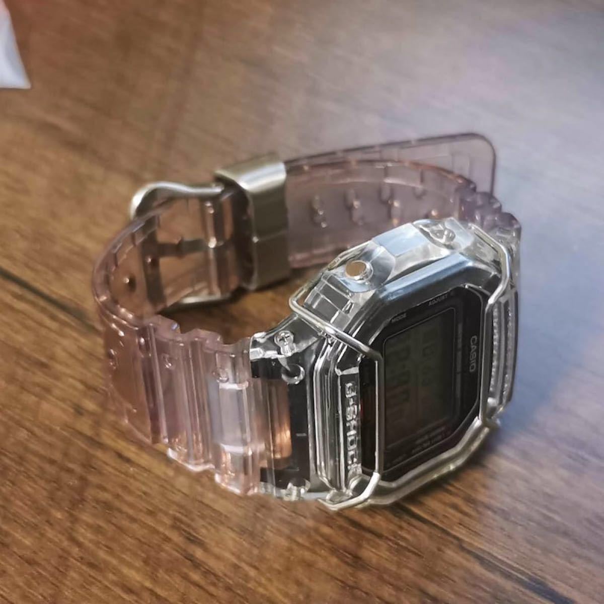 G-SHOCK DW-5600 クリアスケルトンカスタム + バンパー + メタル G-SHOCK DW-5600 クリアスケルトンカスタム + バンパー + メタル