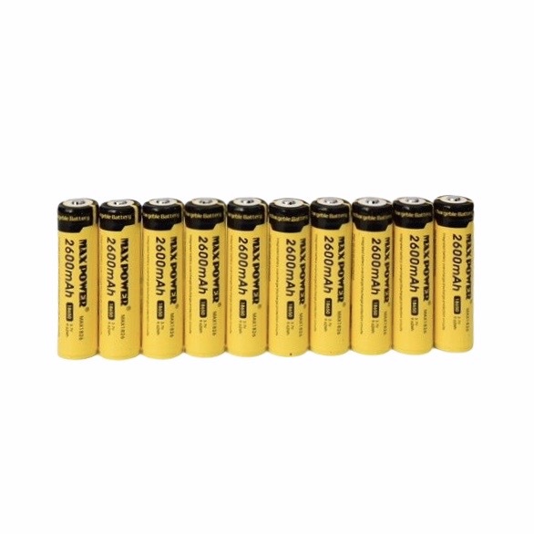 MAXPOWER18650リチウムイオン充電池10本セット/PSE_画像1