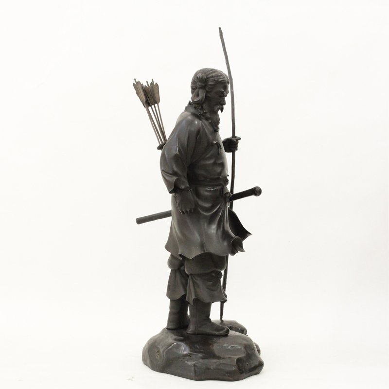 ファッション通販 安い TAKIYA】正光軒 山下如雪『 銅製神武天皇尊像置物 』高さ約89.5cm その他